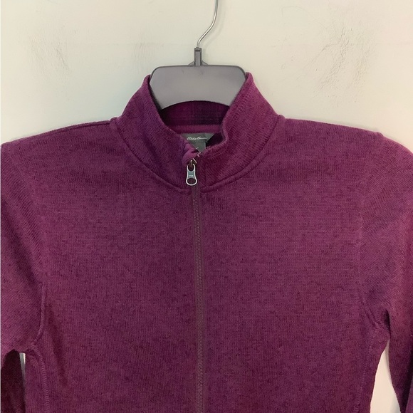 Women’s Eddie Bauer Quest Small 4 - 6 Full Zip Purple Jacket Long Sleeve Pockets - Picture 4 of 10